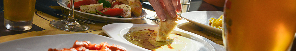 Eating Greek Mediterranean at Gyro House restaurant in Seattle, WA.